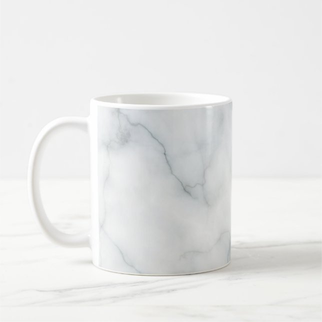 white marble stone coffee mug (Left)
