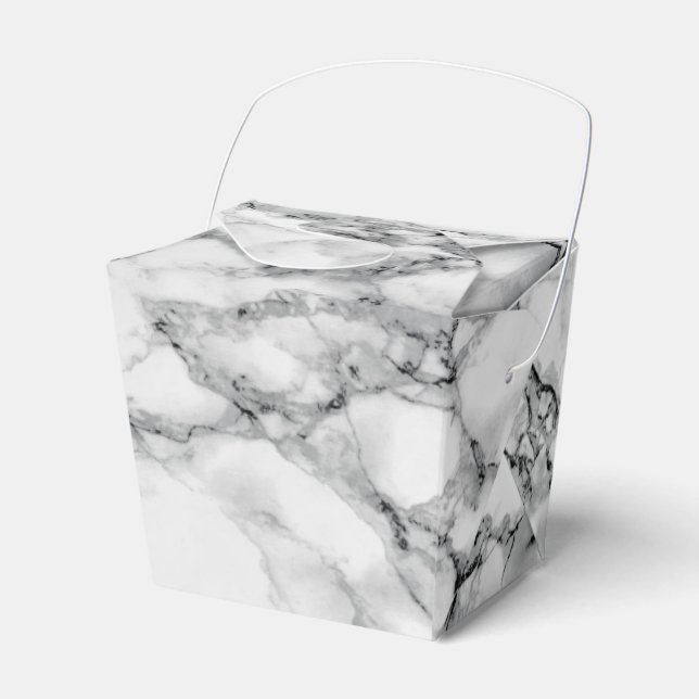 White Marble Stone Favour Box Gift (Front Side)