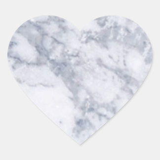 White Marble Stone Grain/Texture Heart Sticker