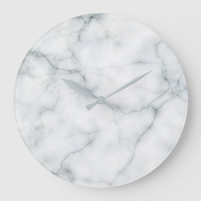 white marble stone large clock (Front)