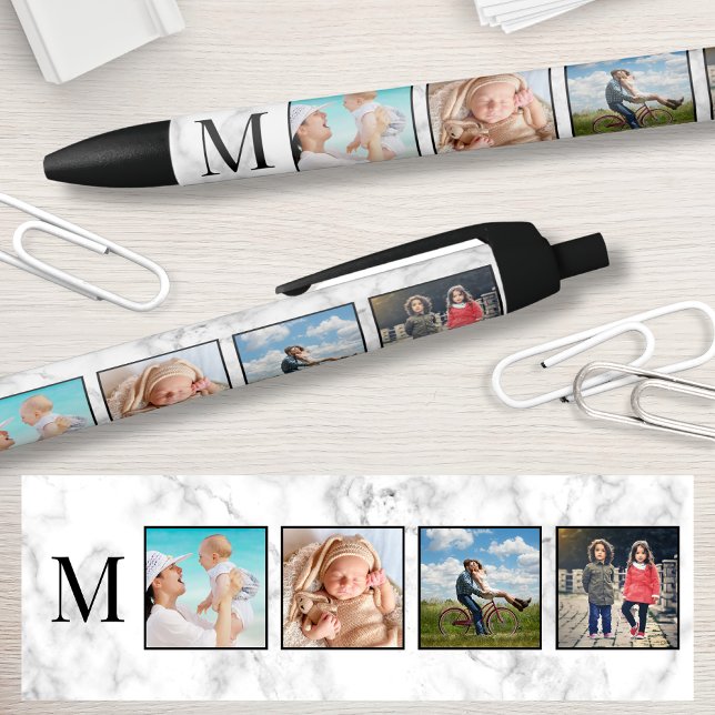 White Marble Stone Pattern Black Ink Pen (Creator Uploaded)