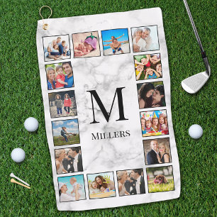 White Marble Stone Pattern Golf Towel