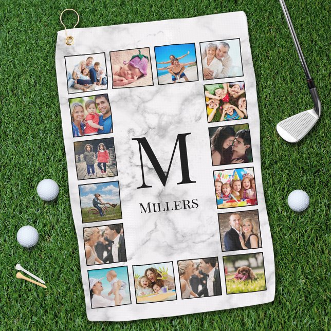 White Marble Stone Pattern Golf Towel (Creator Uploaded)