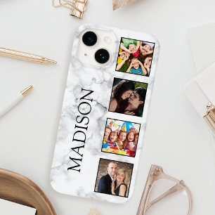 White Marble Stone Pattern iPhone 14 Case