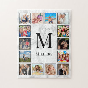 White Marble Stone Pattern Jigsaw Puzzle