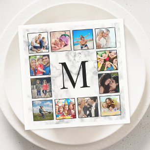 White Marble Stone Pattern Napkin