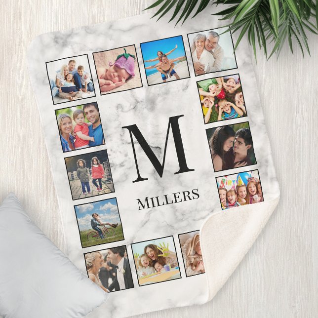 White Marble Stone Pattern Sherpa Blanket (Creator Uploaded)