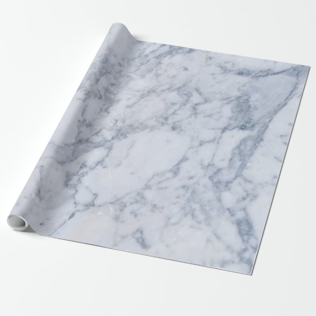 White Marble Stone Print Wrapping Paper (Unrolled)