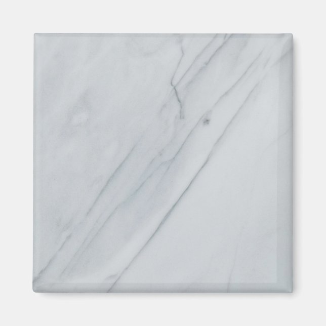 White marble Stone Square Magnet (Front)