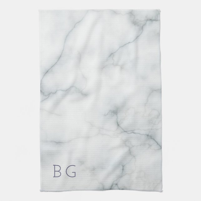 white marble stone tea towel (Vertical)