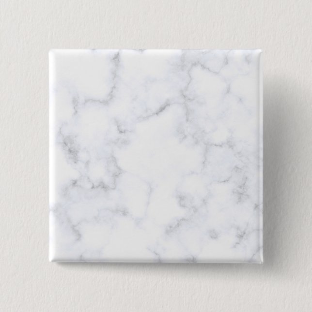 White Marble Texture 15 Cm Square Badge (Front)
