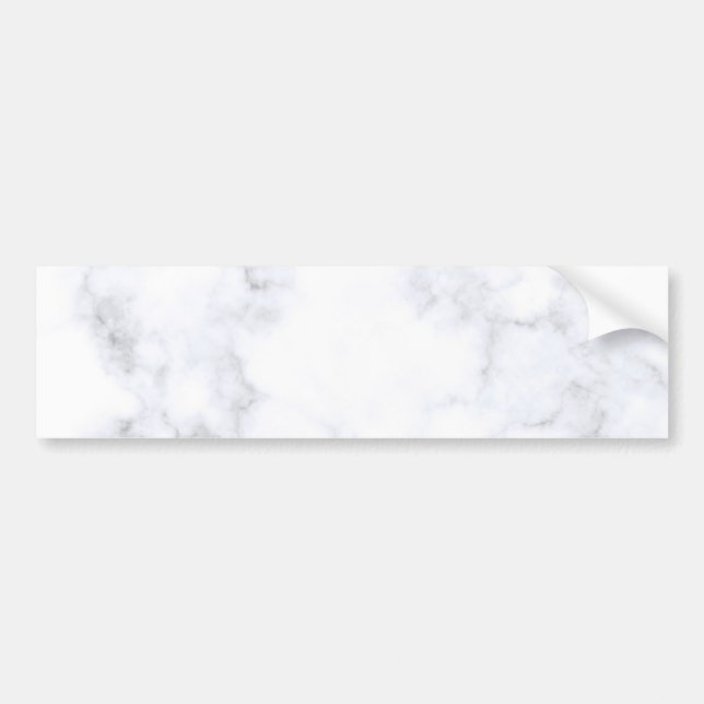 White Marble Texture Bumper Sticker (Front)