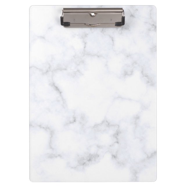 White Marble Texture Clipboard (Front)
