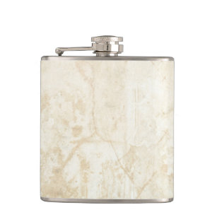 White Marble Texture Hip Flask