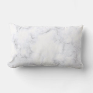 White Marble Texture Lumbar Cushion