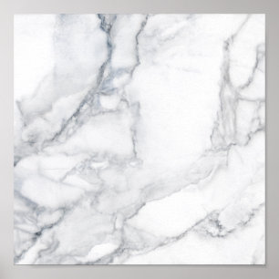 White marble texture poster