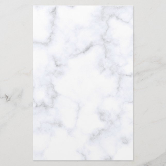 White Marble Texture Stationery (Front)