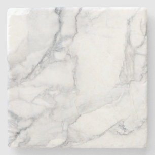 White marble texture stone coaster