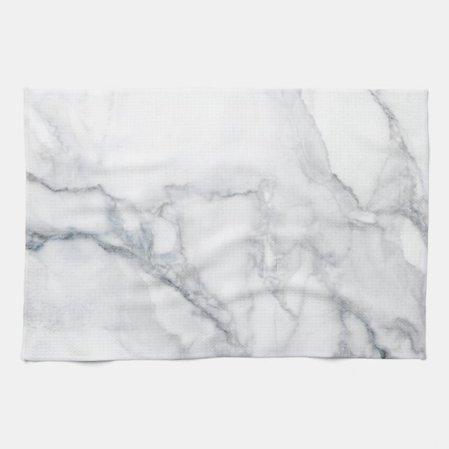 White marble texture tea towel (Horizontal)