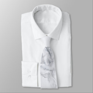 White Marble Texture Tie
