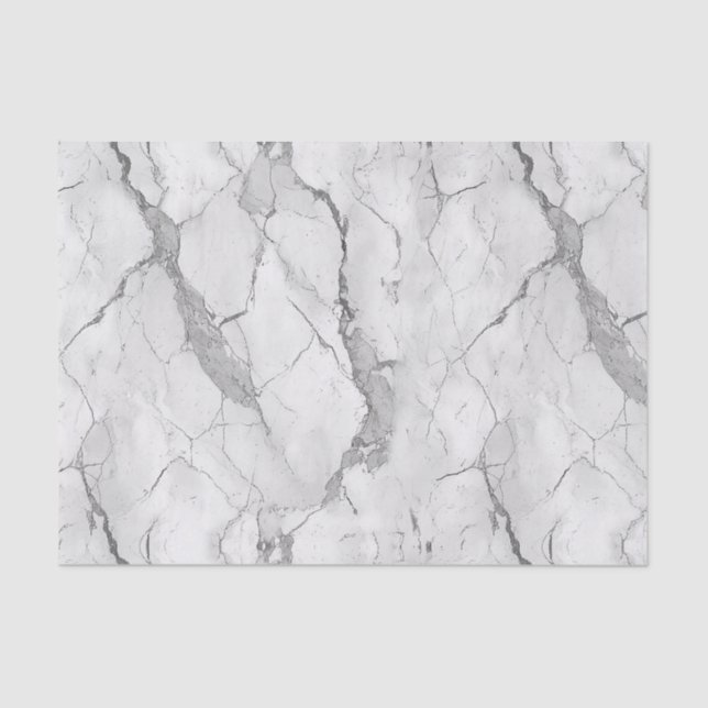 White Marble Texture Tissue Paper (Front)