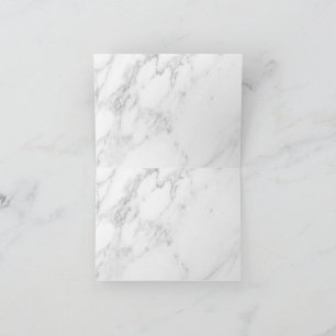 White Marble Thank You Card