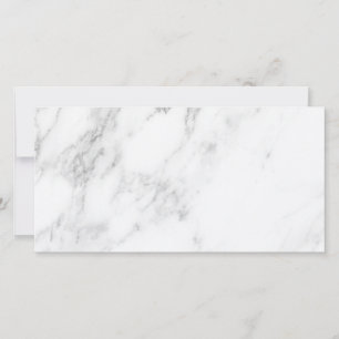 White Marble Thank You Card