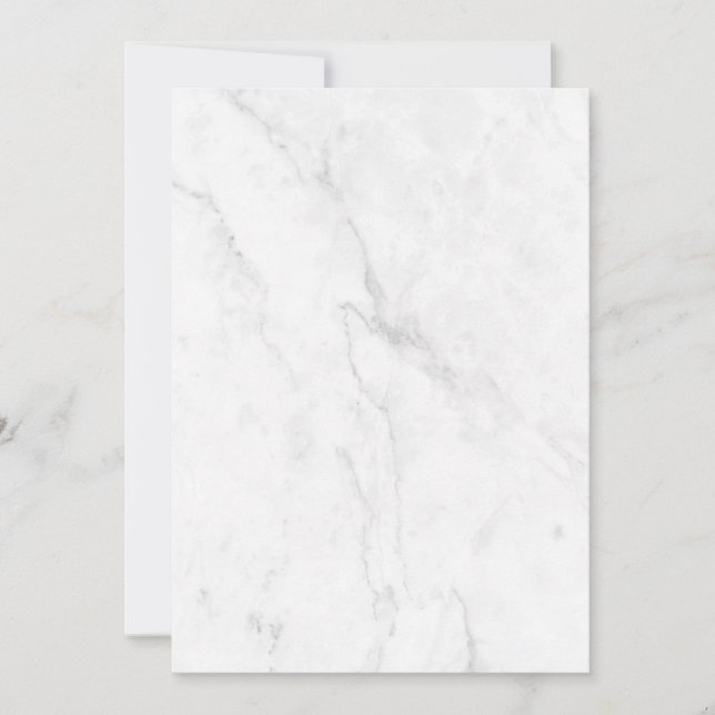 White Marble Thank You Card (Front)