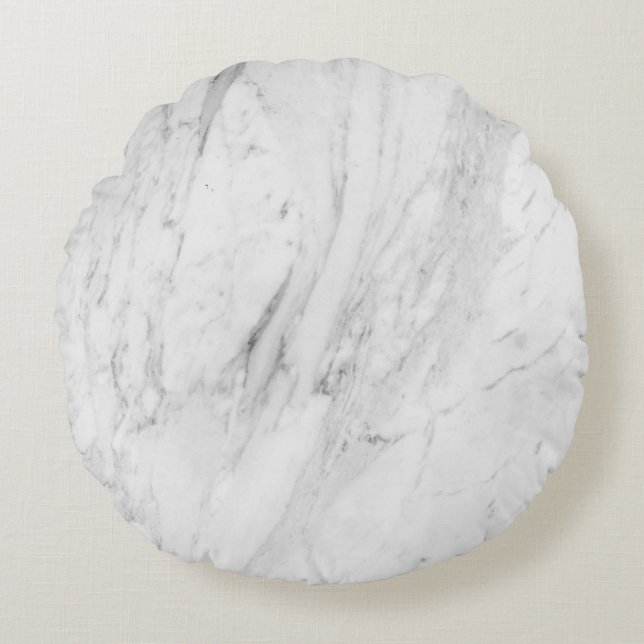 White Marble Throw Pillow (Front)