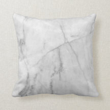 White Marble - Throw Pillow