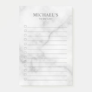 White Marble To Do List Post-it Notes