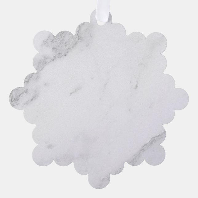 White Marble Tree Decoration Card (Front)