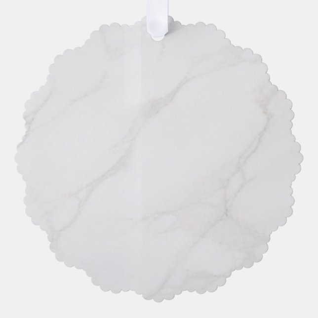 White Marble Tree Decoration Card (Front)