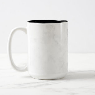 White Marble Two-Tone Coffee Mug