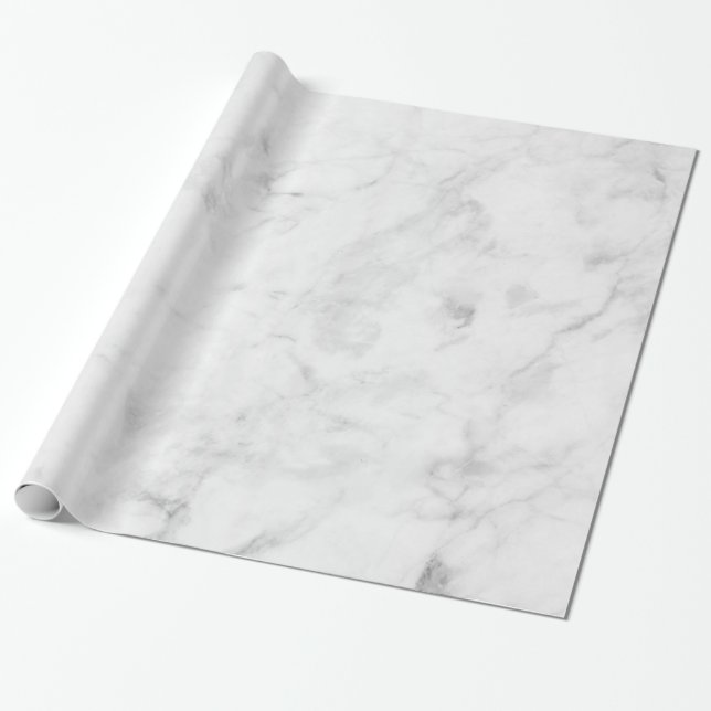 White Marble VII Wrapping Paper (Unrolled)