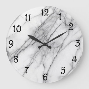 White Marble Wall Clock
