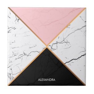White Marble With Golden  Lines Ceramic Tile