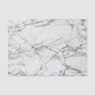 White Marble With Grey Pattern Tissue Paper