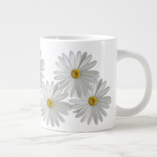White Marguerite Daisy Flowers Large Coffee Mug