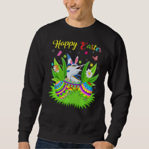 White Marlin Fish Easter Egg Funny White Marlin E Sweatshirt