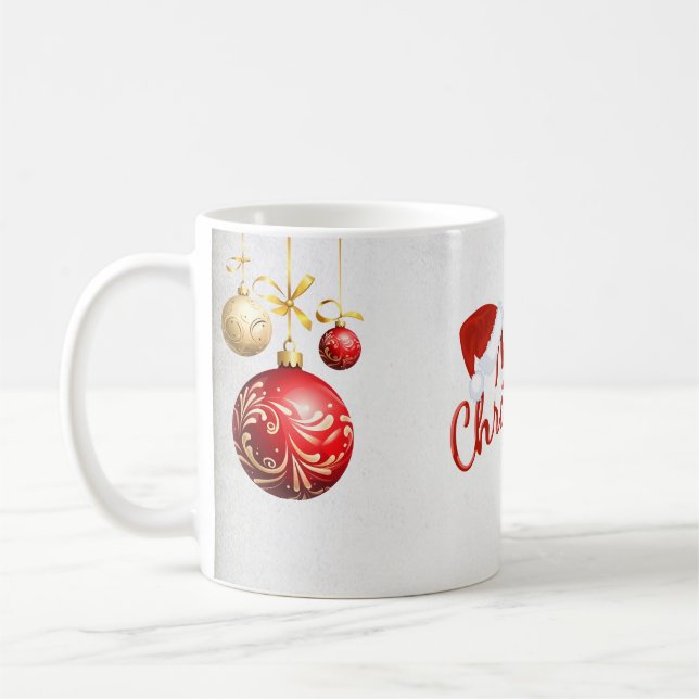 White Marry Christmas Mug (Left)