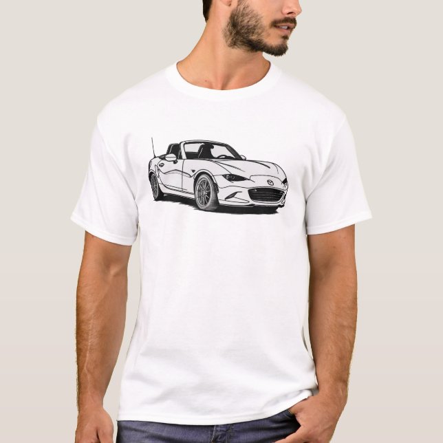 White Mazda Miata T-Shirt (Front)