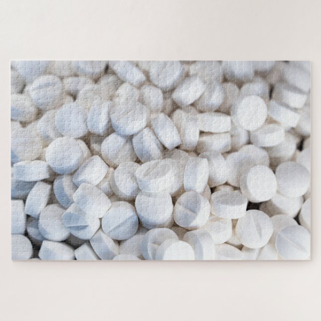 White medicine pills jigsaw puzzle (Horizontal)