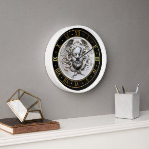 White Medusa Gorgon Greek Goddess Wall Clock