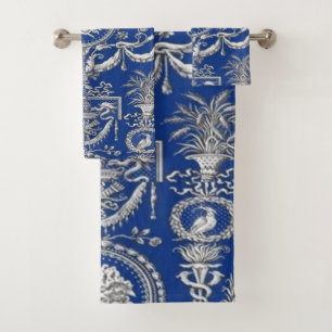 White Medusa on Ionian Blue Guest / Gift Bath Towel Set