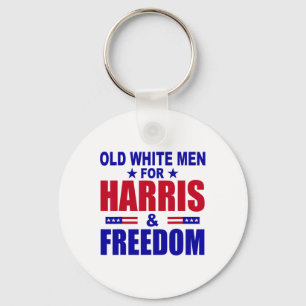 White Men For Harris And Freedom Key Ring