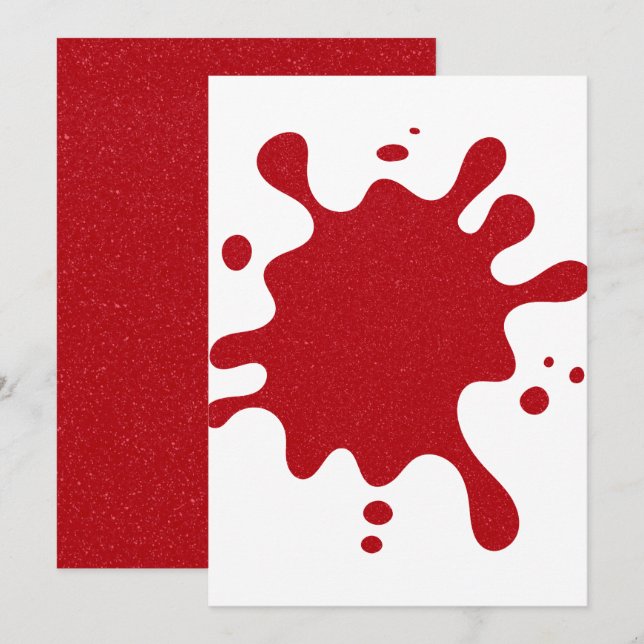 White Menu with Tomato Red Splash – Customisable (Front/Back)