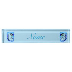 White Mermaid Sitting Thunder_Cove Nameplate