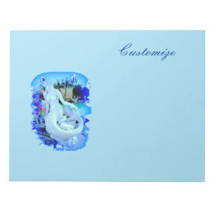White Mermaid Sitting Thunder_Cove Notepad