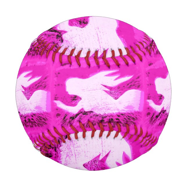 white mermaids on pink baseball (Front)